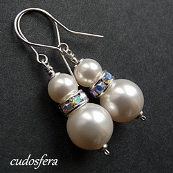 eleganckie,błyszczące,kobiece,perły - Kolczyki - Biżuteria