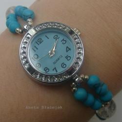 zegarek z bransoletą,biżuteryjny zegarek,elegancki - Bransoletki - Biżuteria