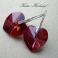 Kolczyki romantyczne kolczyki,swarovski red magma