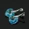 Kolczyki błyszczące kryształki Swarovski Aquamarine