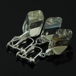 komplet biżuterii,srebro,swarovski silver shade - Komplety - Biżuteria