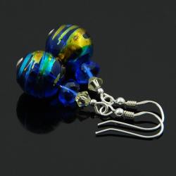 szklane kulki,kryształki Swarovski - Kolczyki - Biżuteria