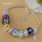 Bransoletki bransoletka w stylu pandora z lampworkami