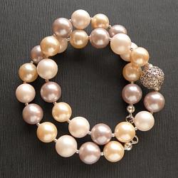 naszyjnik,perły,elegancki,seashell - Naszyjniki - Biżuteria