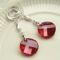 swarovski red magma - Kolczyki - Biżuteria