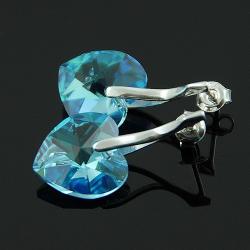 błyszczące kryształki Swarovski Aquamarine - Kolczyki - Biżuteria
