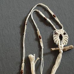 etniczny naszyjnik z sówką - Naszyjniki - Biżuteria