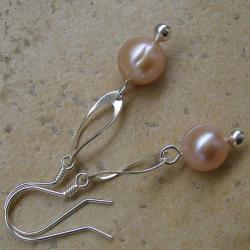 perły,srebrne kolczyki - Kolczyki - Biżuteria