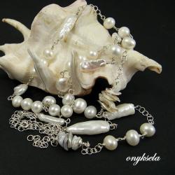 długi,perłowy - Naszyjniki - Biżuteria