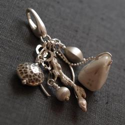 Naszyjnik ze srebra i porcelany - Wisiory - Biżuteria
