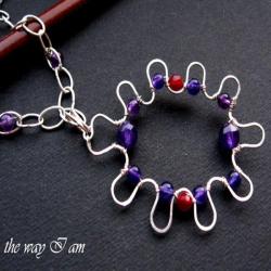 wire wrapping,elegancki wisior - Wisiory - Biżuteria