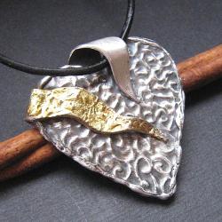 srebro,art clay,romantyczna zawieszka - Wisiory - Biżuteria