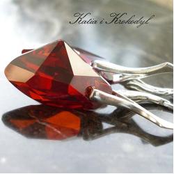 eleganckie,nowoczesne,Swarovski Red Magma - Kolczyki - Biżuteria