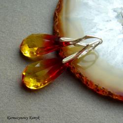 kolczyki,Swarovski fireopal - Kolczyki - Biżuteria