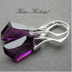 Swarovski De Art Amethyst,kolczyki fiolet - Kolczyki - Biżuteria