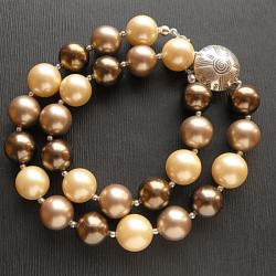 naszyjnik,perły,elegancki,seashell - Naszyjniki - Biżuteria