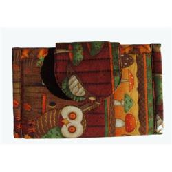 portfel z tkaniny bawełnianej w sowy - Portmonetki - Dodatki