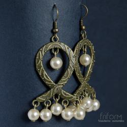długie kolczyki,kandelabrowe,ozdobne,perłowe - Kolczyki - Biżuteria