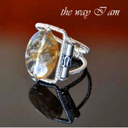 pierścionek wire-wrapping - Pierścionki - Biżuteria