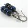 Kolczyki lapis lazuli,klasyczne,eleganckie,oksydowane,małe